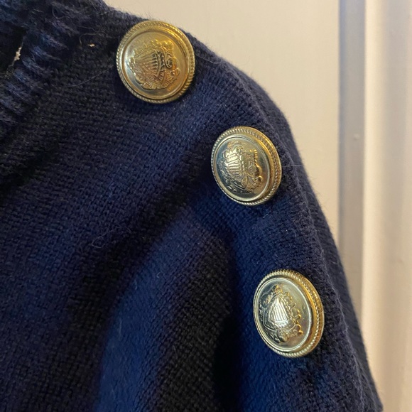 Zara size M 100% cotton navy sweater. - Picture 3 of 3